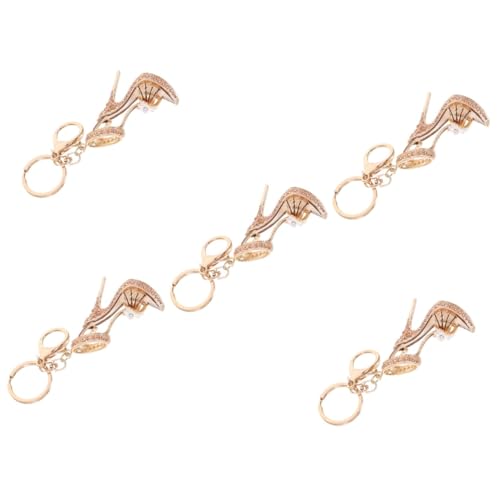 LIFKOME 5 Stücke Schuh Keychain High Heel Schuh Charme Schlüsselring Strass Blume Decor von LIFKOME