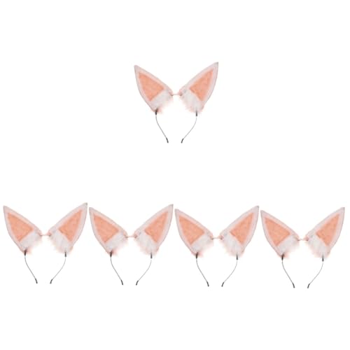 LIFKOME 5St Sugar Rabbit Ear Stirnband Mädchen Kuscheltiere Häschenohr-Stirnband Haarschmuck mit Kaninchenohren Cosplay-Frisur mit Hasen Hasenohr-Haarreifen Cosplay Haarschmuck von LIFKOME