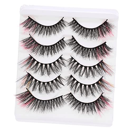 LIFKOME 5paare Gefärbte Wimpern Künstliche Wimpern Für Cosplay Halloween Weihnachten Bars Clubs Fotoshootings Mit Farbe Für Frauen Und Mädchen von LIFKOME
