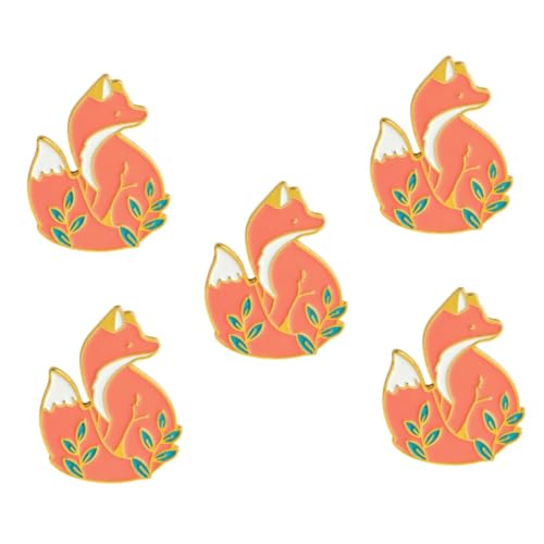 LIFKOME 5st Fuchs Brosche Emaille-broschen Frauen Brosche Fuchs Stift Broschenclip Für Kinder Süße Anstecknadeln Anstecknadel-abzeichen Pin-ästhetik Cartoon-brosche Fuchs Schmuck Legierung von LIFKOME
