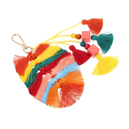 LIFKOME 5st Schlüsselanhänger Mit Quaste Trendiges Schlüsselhalter Fürs Auto Boho- Makramee Geflochtener Schlüsselanhänger Quaste Schlüsselanhänger Colorful Zinklegierung von LIFKOME
