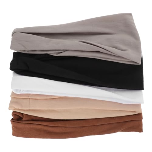 LIFKOME 5stücke Teiliges Elastischer Sport-stirnbänder Für Damen Und Herren Atmungsaktive Dehnbare Kopfband Für Yoga Laufen Und Fitness Kaffee von LIFKOME