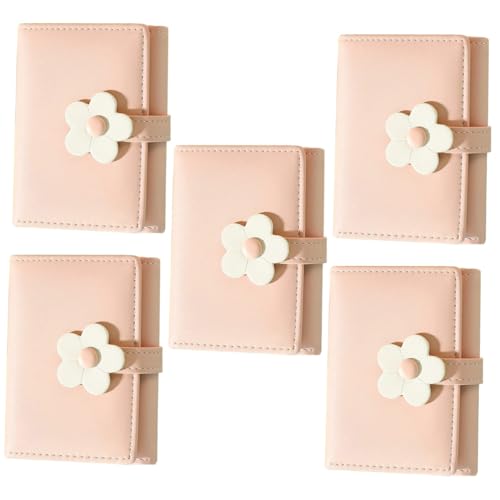 LIFKOME 5stücke Stylischer Studentischer Geldbeutel Im Koreanischen Stil Mit Blumenmuster Faltbare Praktische Geldbörse Für Mädchen Für Karten Und Kleingeld Rosa von LIFKOME