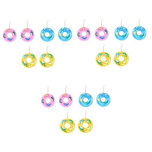 LIFKOME 6 Paar Cartoon Ohrhaken Aus Kunstharz Schwimmring Muster Ohrtropfen Ohrhaken Zarter Ohrschmuck Aus Kunststoff von LIFKOME