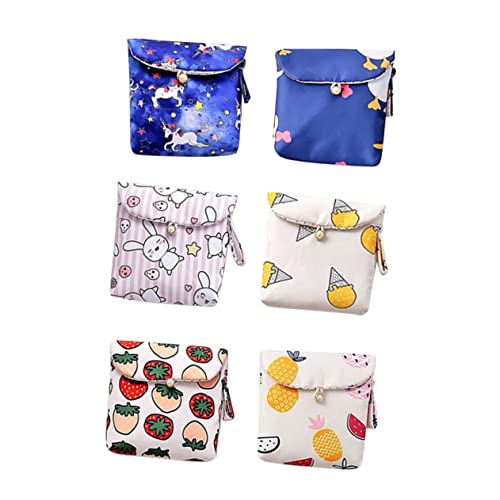 LIFKOME 6 Stück Tragbare Stilleinlagentaschen – Vielseitige Aufbewahrung Diskret Für Servietten Australische Damenreise von LIFKOME