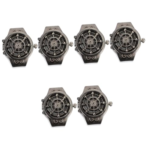 LIFKOME 6stücke Vintage Finger Uhren Stilvolle Praktische Uhr Mit -Open Cover Für Damen Als Schmuckstück Und Zeitmesser von LIFKOME