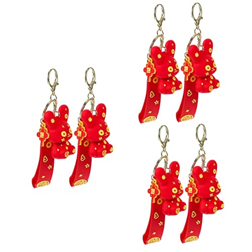 LIFKOME 6 STK Hase Schlüsselanhänger Hasen anhänger schlüsselanhänger Kinder Reisebrieftasche Geldbörse mit Reißverschluss Geldbörsen Schlüsselringe Geldbeutel-Anhänger Hasen-Ornamente von LIFKOME