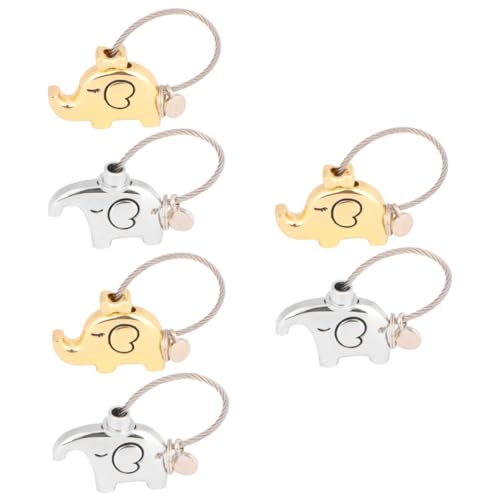 LIFKOME 6stücke Kussende Elefanten Schlüsselanhänger Aus Kreative Deko Für Taschen Schlüssel Und Handys Perfektes Für Valentinstag Geburtstage Und Feiertage Hellgold Silber von LIFKOME