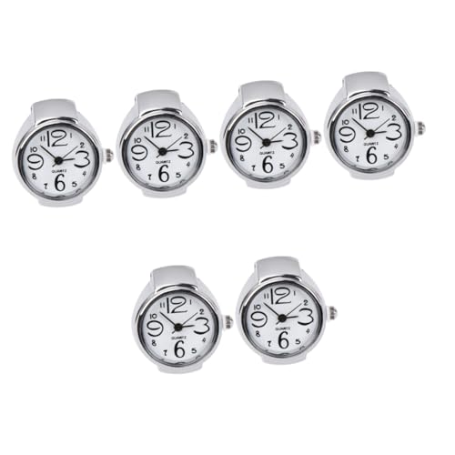 LIFKOME 6 STK Mini-Ringuhr Mitarbeiter mitarbeitergeschenke metallic hochzeitstruhe mikrolle Mädchenringe Ringe für Herrenmode Herren-Digitaluhr Ringuhren Ringuhr für Damen Weiß von LIFKOME