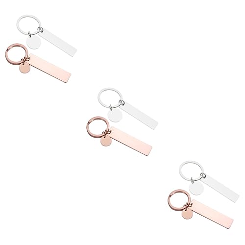 LIFKOME 6stücke Blanko Schlüsselanhänger Aus Edelstahl Unbeschriftete Metallanhänger Für Kreative Gravuren Stilvolle Tags Für Taschen Und Rucksäcke Langlebig Und Einfach Zu von LIFKOME
