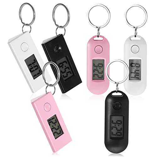 LIFKOME 6stücke Leuchtende Schlüsselanhänger Taschenuhren Tragbare Digitale Uhren Für Studenten Krankenschwestern Und Prüfungen Und Rosa von LIFKOME
