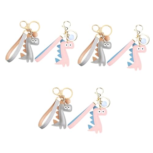 LIFKOME 6 STK Schlüsselanhänger Zubehör fürs Auto Schlüsselbund Ornament Autozubehör schlusselanhänger Dinosaur Keychain Creative Keyring Schlüsselringe Hängende Verzierung für Taschen von LIFKOME