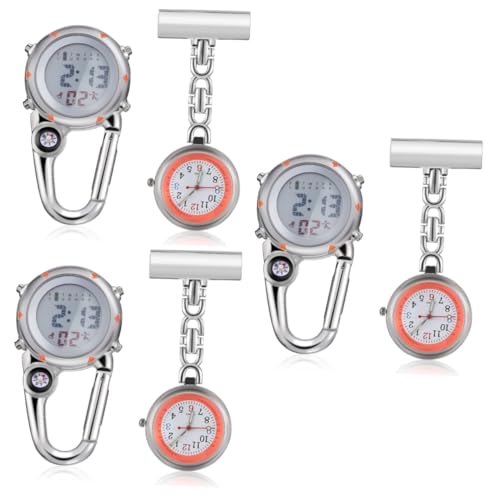 LIFKOME 6stücke Digital Watch Teiliges Clip Design Leuchtende Zeitanzeige Für Outdoor Aktivitäten Und Pflege Carabiner Taschenuhr Für Einfache Handhabung von LIFKOME