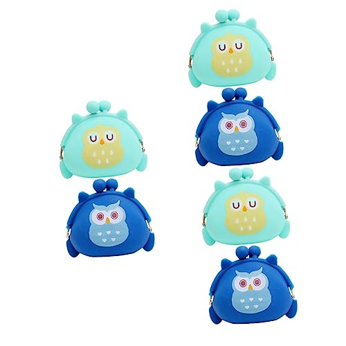 LIFKOME 6stücke Cartoon Eule Münzbeutel Praktische Kleingeldbörse Für Mädchen Und Für Geld Karten Und Ohrhörer Für Und Alltag von LIFKOME