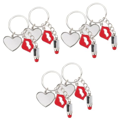 LIFKOME 3sets Schlüsselanhänger Sublimation Rohlinge Namen Ornamente Handwerk 2 Stücke * 3 von LIFKOME