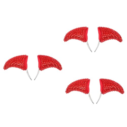 LIFKOME 6stücke Teufelshörner Haarclip Halloween Kostüm Zubehör Witzige Haarspangen Für Partys Und Cosplay Kreative Kopfbedeckung Für Festliche Anlässe von LIFKOME