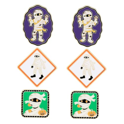LIFKOME 6 Stück Cartoon Mumien Brosche Anstecknadel Kawaii Brosche Cartoon Anstecknadel Halloween Dekor Anstecknadeln Halloween Abzeichen von LIFKOME
