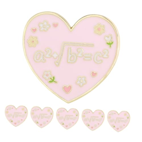 LIFKOME 6 Stück Herz-broschen aus Legierung mit Englischen Buchstaben Modische Anstecknadeln für Damen Dekorative Schmuckpins für Mäntel Schals Taschen Vielseitig Kombinierbar Sicherer von LIFKOME