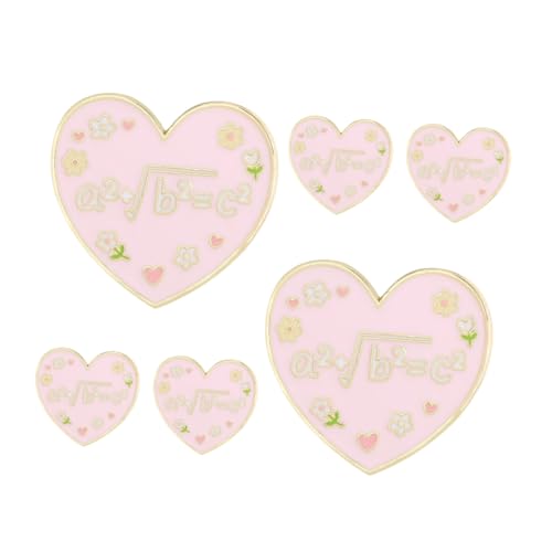 LIFKOME 6 Stück Herzbrosche aus Langlebiger Legierung Vielseitige Anstecknadel für Mäntel Schals Pullover und Taschen Dekoratives Schmuckstück für Valentinstag Hochzeit und Alltag von LIFKOME