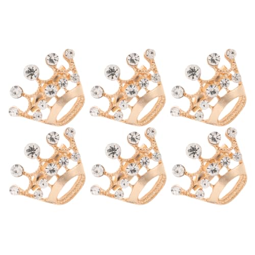 6stücke Damen Broschen Krone Gold Elegante Anstecknadeln Für Kleidung Schals Und Taschen Brosche Für Besondere Anlässe von LIFKOME