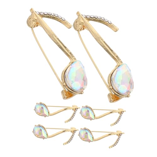 LIFKOME 6 Stück Notenbroschen Treble Clef Anstecknadeln mit Antigap-funktion Dekorative Schal Reverspins für Hemden Jacken Taschen Praktisches und Stilvolles Accessoire für Alltag und von LIFKOME