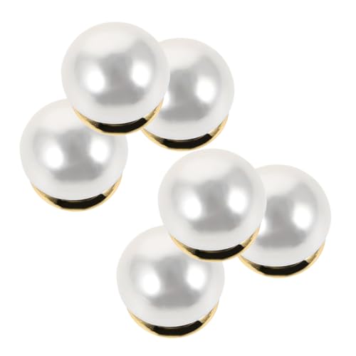 LIFKOME 6 Stück Perlen Mit Wiederverwendbaren Clips Idealer Knopf Ohne Nähen Zum Nähen Gegen Aussetzen Ohne Hängenbleiben Befestigung Von Fake Shirts Für Pullover Weiß Und von LIFKOME