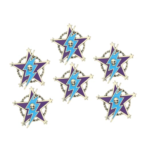 LIFKOME 6 Stück Retro Broschen Mit Fünfzackigen Sternen Für Rucksäcke Stern Brosche Dekorative Brosche Anzugnadel Für Herren Modische Retro Herren von LIFKOME