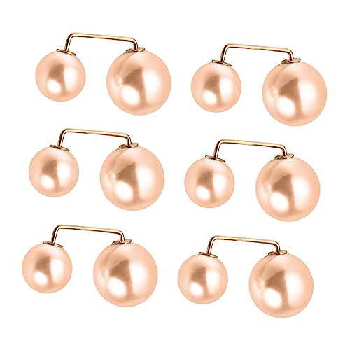 LIFKOME 6 Stück Teiliges Damen Broschen mit Kunstperlen Sicherheitsnadeln für Kragen und Strickjacke Vielseitige Kleid und Schal Clips Accessoires für Alltag und Festtage von LIFKOME