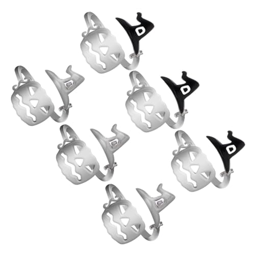 LIFKOME 6 Stück Teiliges Halloween Fingerringset Kürbisform Legierung Finger Schmuck Finger Dekoration für Erwachsene Party Kostüm Zubehör von LIFKOME