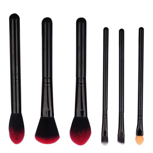 LIFKOME 6 Stück Teiliges Make up Pinselset Weich Roter Lidschatten Augenbrauenpinsel Kompakt Leicht Tragbar für Reisen und Tägliche Anwendung Makeup Tool Blush Brushes von LIFKOME