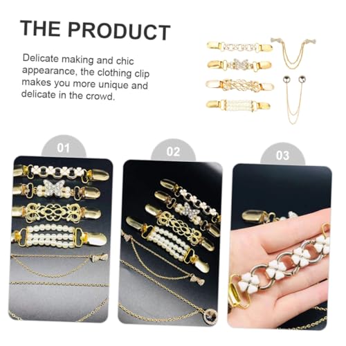 LIFKOME 6 Stück Teiliges Modische Damen Strickjacken Clips aus Langlebiger Legierung Vielseitige Kragen Schalhalter für Formelle und Freizeit Outfits Elegantes Accessoire für Pullover und von LIFKOME