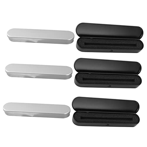 LIFKOME 6 Stück Teiliges Rechteckiges Metall Stifteetui mit Schwamm Innenfutter Tragbare Federmäppchen für Schule und Büro Robuste Stiftebox für Kugelschreiber Bleistifte und Schreibwaren von LIFKOME