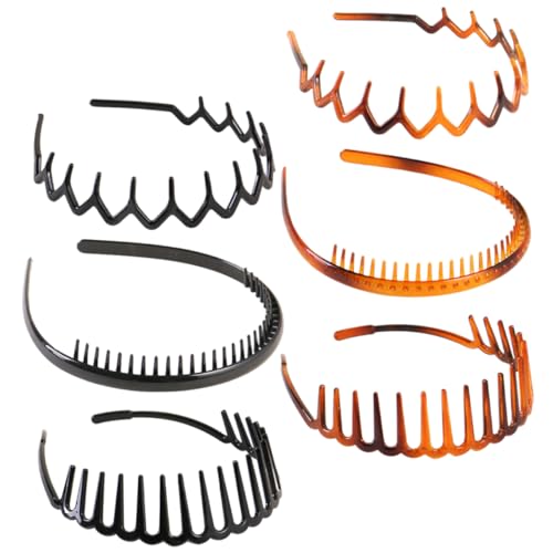 LIFKOME 6 Stück Teiliges Set Elastische Gezackte Haarreifen aus Hochwertigem Langlebig und Modisch Wellenförmiger Haarschmuck für Damen und Herren Geeignet als Einfaches Stirnband zum von LIFKOME