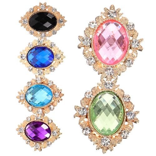 LIFKOME 6 Stück Teiliges Strass Schuhclips mit Bunten Diamantformen Abnehmbare Schuhanhänger aus Langlebiger Legierung Modische Schnürsenkel Charms für Hochzeit Party und Alltag Passend von LIFKOME