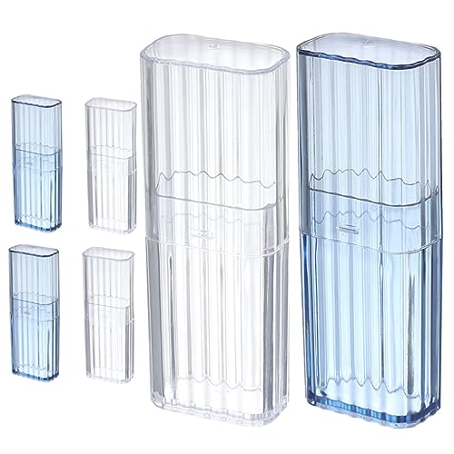 LIFKOME 6 Stück Teiliges Transparentes Aufbewahrungsbox mit Klarem Design Kompakt und Langlebig für Wattestäbchen Zahnstocher und Kleine Haushaltsgegenstände Praktisch für Reisen und von LIFKOME