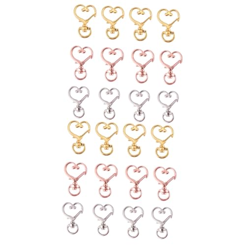 LIFKOME 60 STK Pfirsichherz Schlüsselanhänger herzförmiger Flacher Schlüsselanhänger Schlüsselband Bag Charm rolf zuckowski Weihnachten Zubehör für Schlüsselbundschnalle Schlüsselhalter von LIFKOME