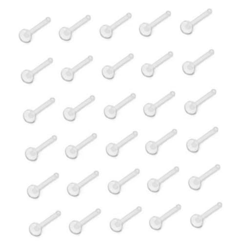 LIFKOME 60stücke Teiliges Medizinisches Von Klaren Nasenringen S-förmig Gebogen Und Gerade Formen Jeweils Für Damen Und Herren Für Täglichen Gebrauch von LIFKOME