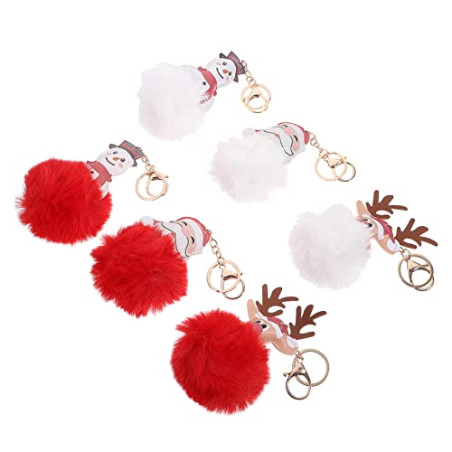 LIFKOME Schlüsselanhänger Weihnachtsset 6er-Pack Schlüsselanhänger Rucksackanhänger Dekorativer Schlüsselanhänger von LIFKOME