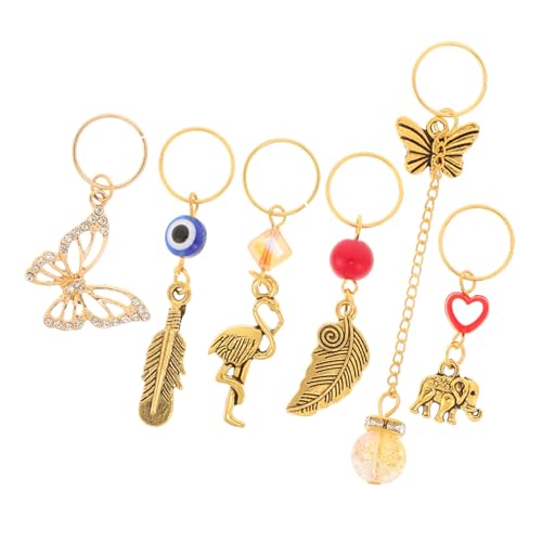 LIFKOME 6stücke Haarspiralen Ringe Dreadlocks Haarmanschette Crystal Loc Dreadlocks-schmuck Haarschmuck Für Zöpfe Haarschmuck in Mehreren Formen Für Frauen Und Mädchen von LIFKOME