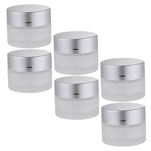 LIFKOME 6stücke Teiliges Gesichtspflege-flaschen Mattglas Lotion-behälter Für Mit Silbernen Deckeln Für Cremes Lotionen Und Kosmetikprodukte von LIFKOME