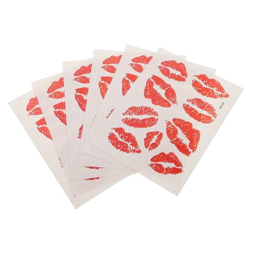 LIFKOME 6stücke Wasserfeste Aufkleber Lippen Muster Temporäre Aufkleber Körper Dekoration von LIFKOME