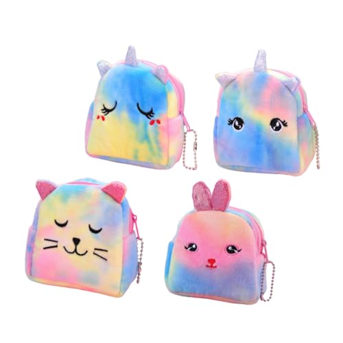 LIFKOME 8stücke Einhorn-münzgeldbörse Teiliges Aus Weichem Plüsch Tragbare Mini-geldbörse Für Teenager Aufbewahrung Für Persönliche Gegenstände Süßes Design Für Jeden Anlass von LIFKOME