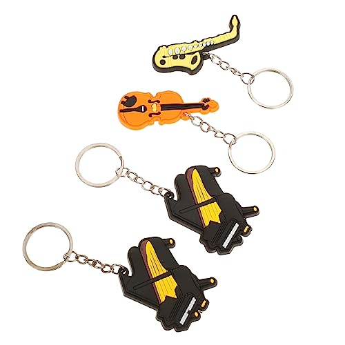 LIFKOME 8stücke Musikalische Instrumente Schlüsselanhänger Pack Mit Violine Klavier Und Saxophon Langlebige Schlüsselanhänger Für Musiker Und Deko Für Taschen Rucksäcke Und von LIFKOME