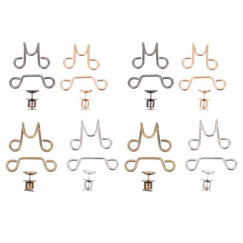 LIFKOME 8 Sätze Verstellbare Taillenschnallen Knöpfe Jeans Hüftverlängerung Hosenknöpfe für Damen und Herren Vielseitig Einsetzbar Bequem und Einfach Anzubringen von LIFKOME