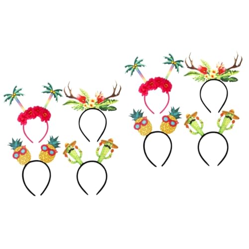 LIFKOME 8 Stk Ananas-Kokos-Stirnband Neuheit hawaiianisches Kostüm Stirnbänder für Männer Haarbänder neuartiges Haarband Party-Stirnband Sommer Haarschmuck Partybedarf Zubehör Mann Plastik von LIFKOME