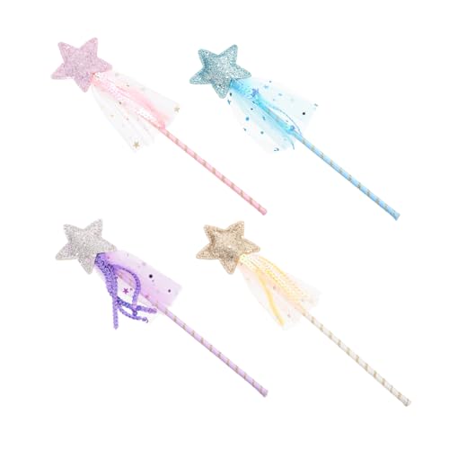 LIFKOME 8 Stk Zauberstab Kinderspielzeug süße Accessoires die Flash-Spielzeuge Sarahs Seide Feenstab für Mädchen Feenflügel für Mädchen dekorative Sternstab-Requisite Glitzerstab Spielzeug von LIFKOME