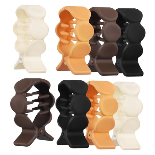 LIFKOME 8 Stück Hoher Pferdeschwanz-greifer Schwanzhaarspangen Damen Hohe Pferdeschwanzhalter Hohe Pferdeschwanz-clips Lockig Haarkrallen Dicke Haarklammern Multi-farben Klaue Griffe Harz von LIFKOME