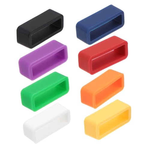 LIFKOME 8 Stück Teiliges Bunte Silikon Uhrenarmband Schlaufen Langlebige Weiche Ringe Halter für Armband Ersatz Komfortabel Verschleißfest Passend für Diverse Uhrenmodelle von LIFKOME