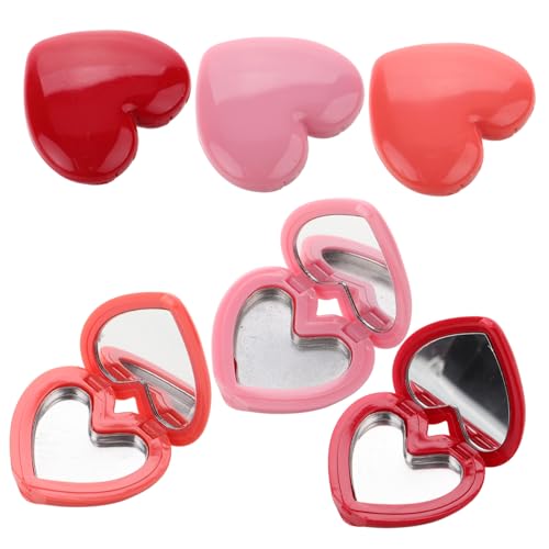 LIFKOME 8 Stück Teiliges Herzförmiges Lippenstift Lidschatten etui mit Spiegel Nachfüllbare Cremeboxen Leicht und Kompakt Für Reisen und Alltagstasche Mädchen Geschenk von LIFKOME