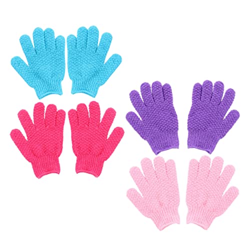 LIFKOME 8 Stück Teiliges Peelinghandschuh Dusche Exfolierend Langlebig und Komfortabel Entfernt Abgestorbene Haut Porentiefe Reinigung für Damen und Herren Geeignet für Zufällige Farbe von LIFKOME